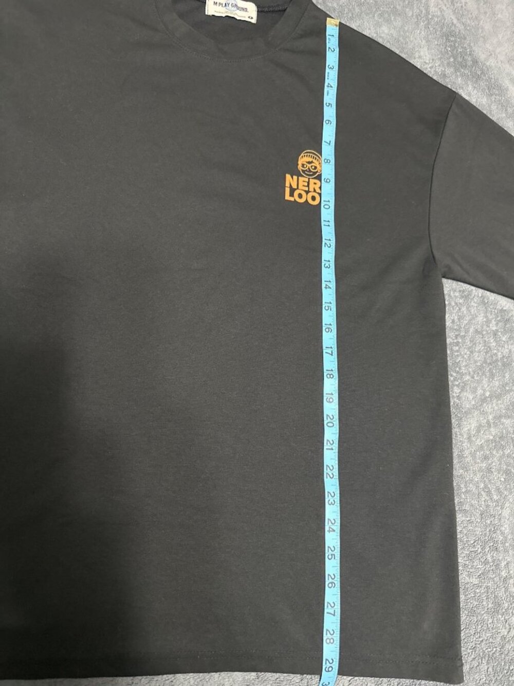 M Play Ground Nerd Look Graphic T-Shirt Black Oversized Fit Polyester & Cotton B - Picture 7 of 8